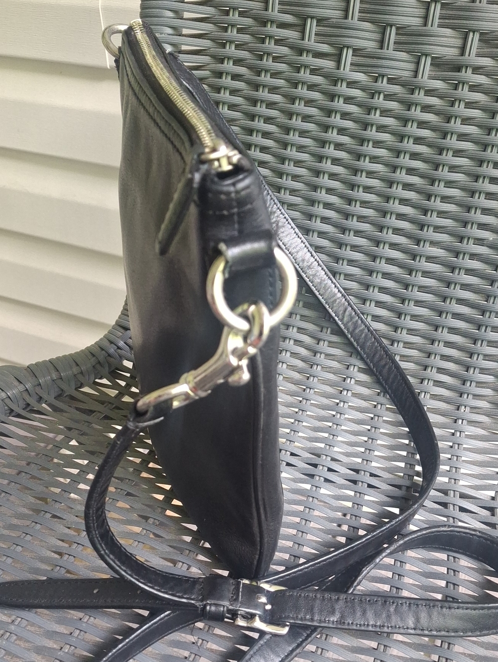 Coach Black Leather Crossbody with Front Zip Pocket - Picture 3 of 8